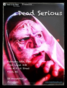 Here is the show poster for 'Dead Serious'